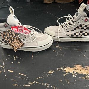 Vans High-Top Sneakers - Black and White Checkered WOMENS SIZE 9.5